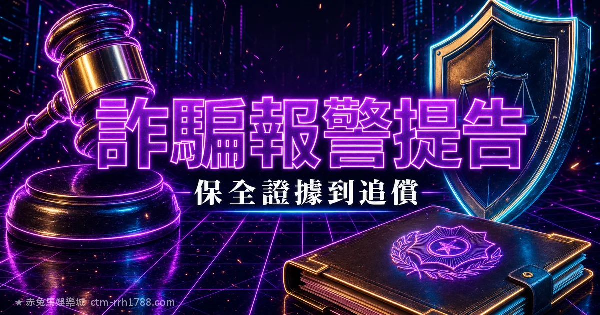 娛樂城詐騙報警提告全流程:保全證據到圈存追償