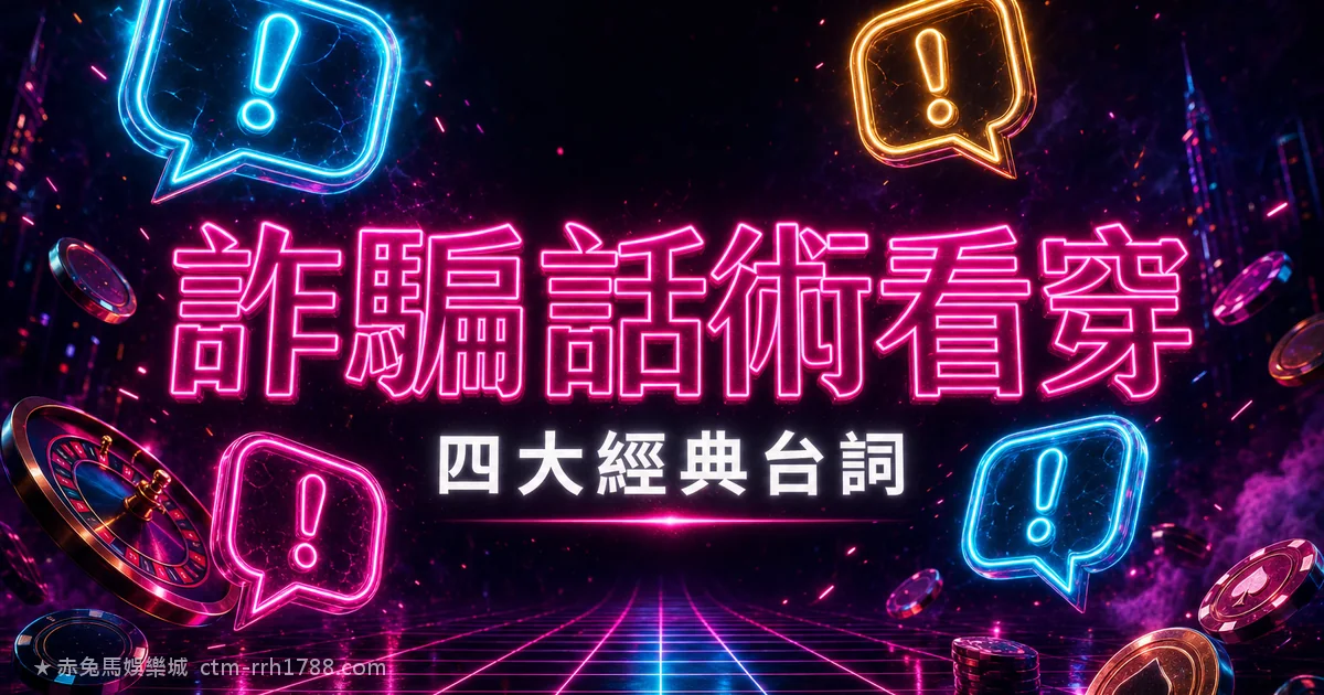 娛樂城詐騙話術一次看穿：4大經典台詞拆解