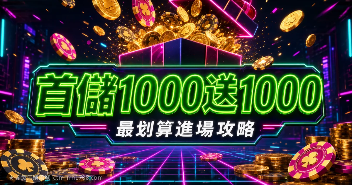 娛樂城首儲1000送1000怎麼領？流水試算